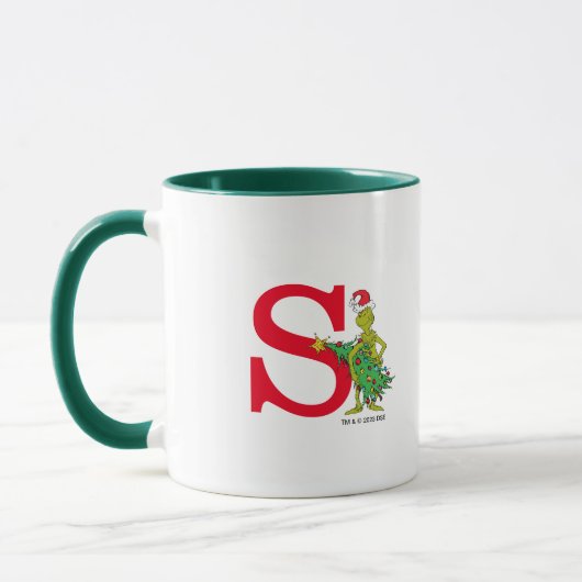 Mug Grinch classique | Naughty Monogram S (Gauche)