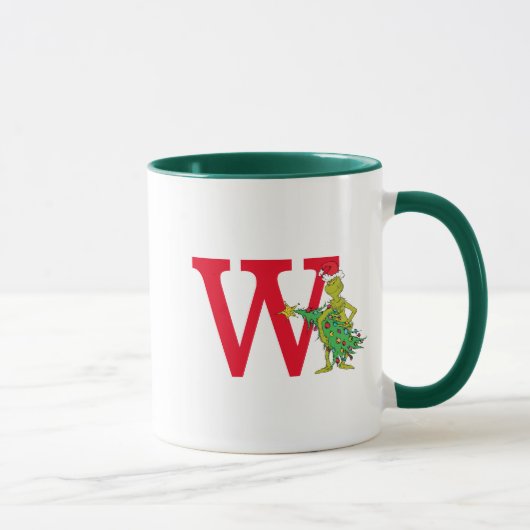 Mug Grinch classique | Naughty Monogram W (Droite)