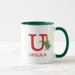 Mug Grinch classique   Naughty Name & Monogram U