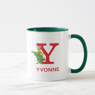 Mug Grinch classique   Naughty Name & Monogram Y