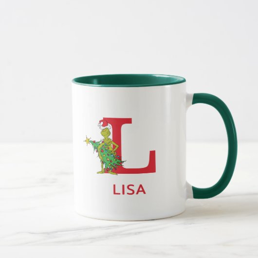 Mug Grinch Classique | Nom et Monogramme Mauvais Enfan (Droite)