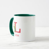 Mug Grinch Classique | Nom et Monogramme Mauvais Enfan (Devant gauche)