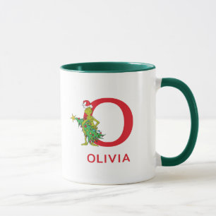Mug Grinch Classique   Nom et monogramme vilains O