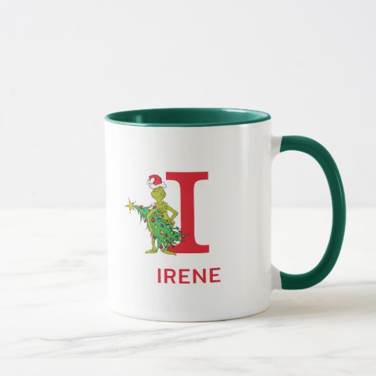 Mug Grinch Classique | Nom Vilain & Monogramme I (Droite)
