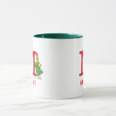 Mug Grinch Classique | Nom Vilain & Monogramme M (Centre)