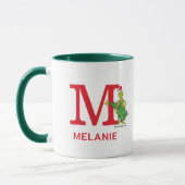 Mug Grinch Classique | Nom Vilain & Monogramme M (Gauche)