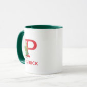 Mug Grinch Classique | Nom Vilain & Monogramme P (Devant gauche)