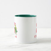 Mug Grinch Classique | Nom Vilain & Monogramme S (Centre)