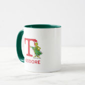 Mug Grinch Classique | Nom vilain & Monogramme T (Devant gauche)