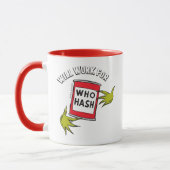 Mug Grinch Classique | Travaillera pour Qui Hash Quote (Gauche)