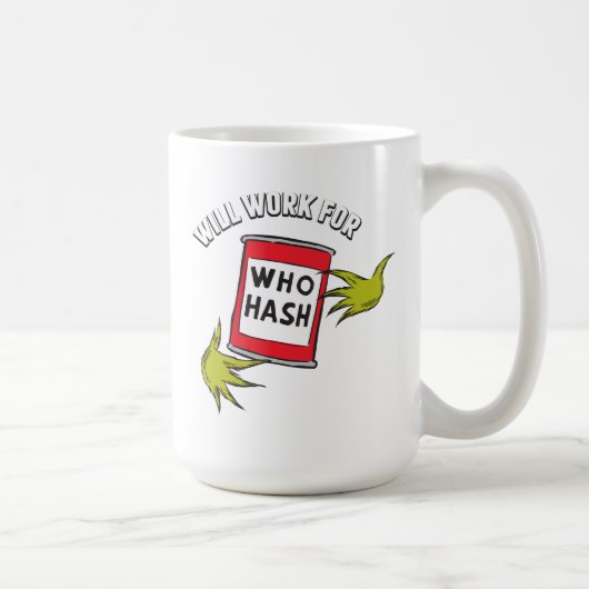 Mug Grinch Classique | Travaillera pour Qui Hash Quote (Droite)