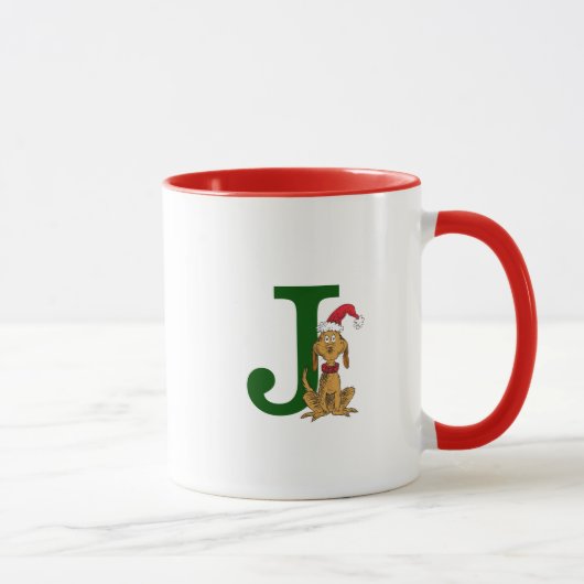Mug Grinch Max Classique | Monogramme J (Droite)