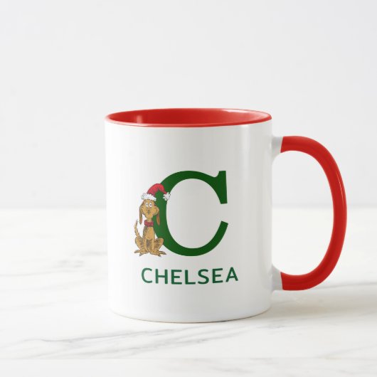 Mug Grinch Max Classique | Nom et Monogramme C (Droite)