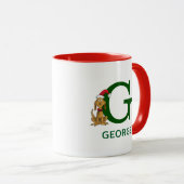 Mug Grinch Max classique | Nom et monogramme G (Devant droit)