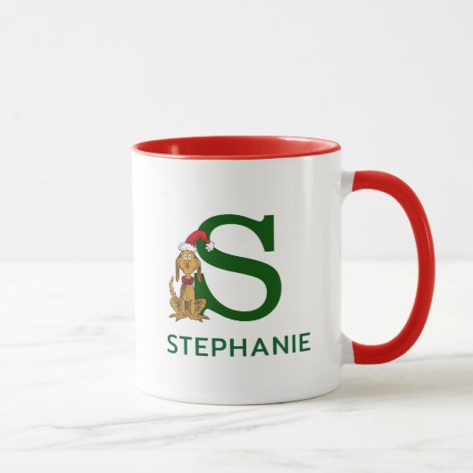Mug Grinch Max Classique | Nom et monogramme S (Droite)
