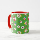 Mug Grinch | Motif de points de Noël (Devant gauche)