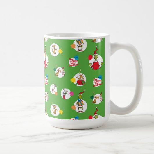 Mug Grinch | Motif de points de Noël (Droite)