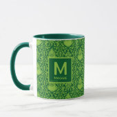 Mug Grinch vert orné | Ajoutez votre nom et initiale (Gauche)
