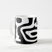 Mug Grip Vise : Noir et Blanc Abstrait (Devant gauche)
