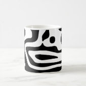 Mug Grip Vise : Noir et Blanc Abstrait (Centre)