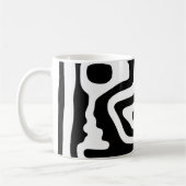 Mug Grip Vise : Noir et Blanc Abstrait (Gauche)