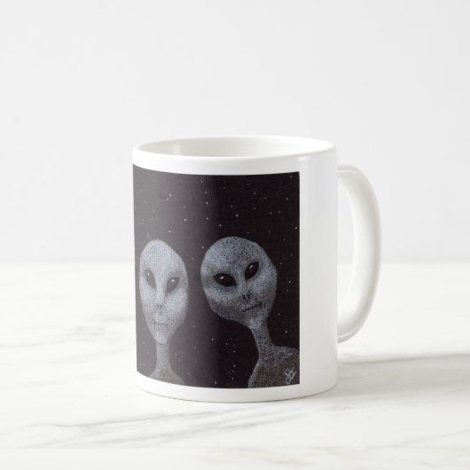 Mug Gris Alien (Devant droit)