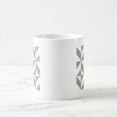 Mug Gris argenté Art Déco géométrique (Centre)