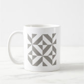Mug Gris argenté Art Déco géométrique (Gauche)
