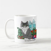 Mug Gris blanc Noël Kitten (Gauche)