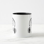 Mug Gris Cerveau Liste à Musique (Centre)