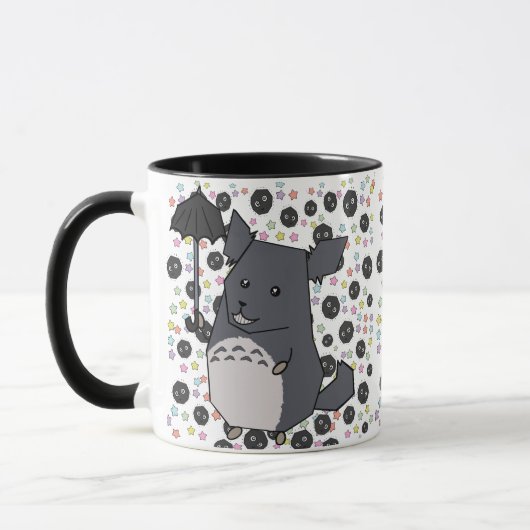 Mug Gris Chinchilla Pastel Candy Stars (Gauche)