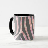 Mug Gris clair et rose Zebra (Devant gauche)
