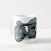 Mug Gris classique de coureur de café (Devant gauche)