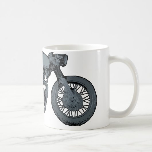 Mug Gris classique de coureur de café (Droite)