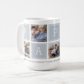 Mug Gris | Collage de bloc-photo Papaw 5 (Devant gauche)