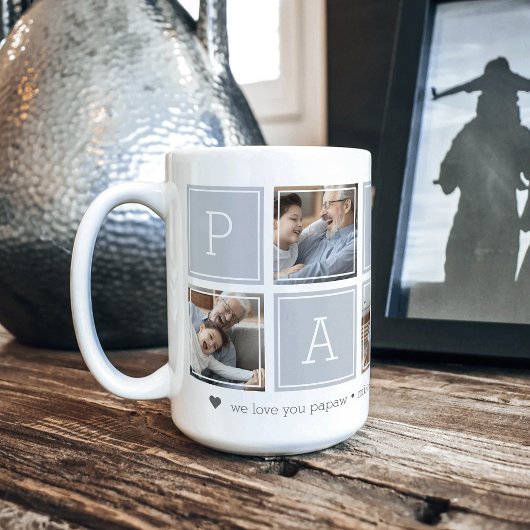 Mug Gris | Collage de bloc-photo Papaw 5