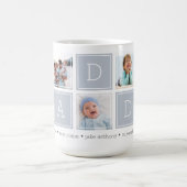 Mug Gris | Collage de colorbloc photo Custom Daddy 5 (Centre)