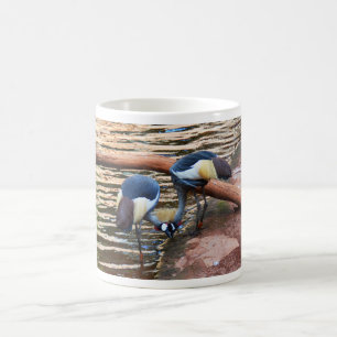 Mug Gris couronné grise grue oiseau