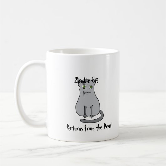 Mug Gris de chat de zombi (Gauche)