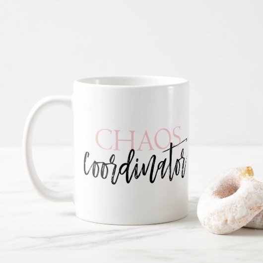 Mug Gris de coordonnateur de chaos : (Avec donut)