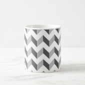 Mug Gris de zigzag de Chevron (Centre)