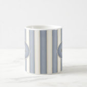 Mug Gris et rayures blanches anciennes Monogramme enca (Centre)