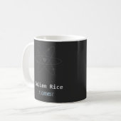 Mug gris foncé minimaliste (Devant gauche)