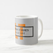 Mug Gris gris monogramme attrayant (Devant droit)