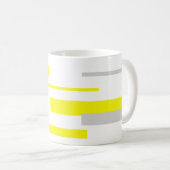 Mug Gris Jaune Blocs Art Abstrait (Devant droit)