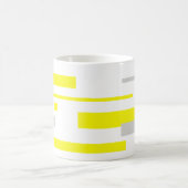 Mug Gris Jaune Blocs Art Abstrait (Centre)