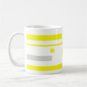 Mug Gris Jaune Blocs Art Abstrait (Gauche)