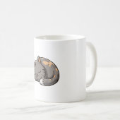 Mug Gris kawaii Chat couché (Devant droit)