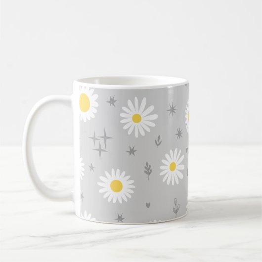 Mug Gris marguerite (Gauche)