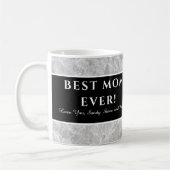 Mug Gris moderne "Meilleure maman jamais" Mère Appréci (Gauche)